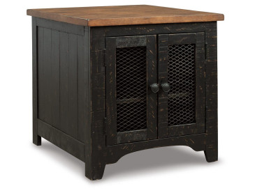 Valebeck End Table - Black/Brown
