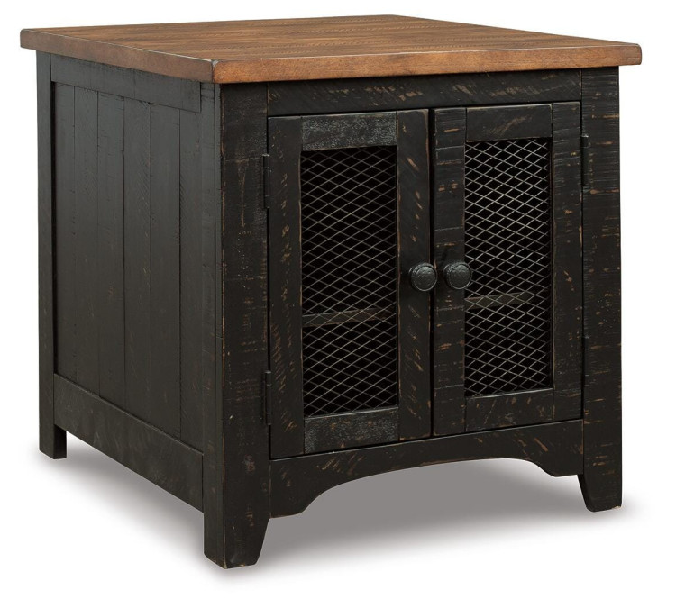 Valebeck End Table - Black/Brown