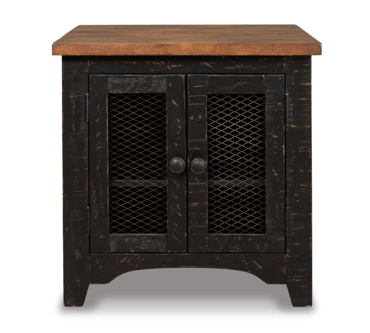 Valebeck End Table - Black/Brown
