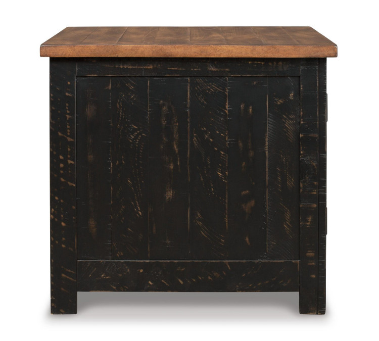 Valebeck End Table - Black/Brown