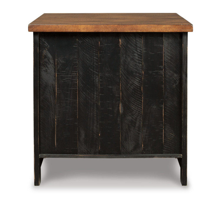 Valebeck End Table - Black/Brown