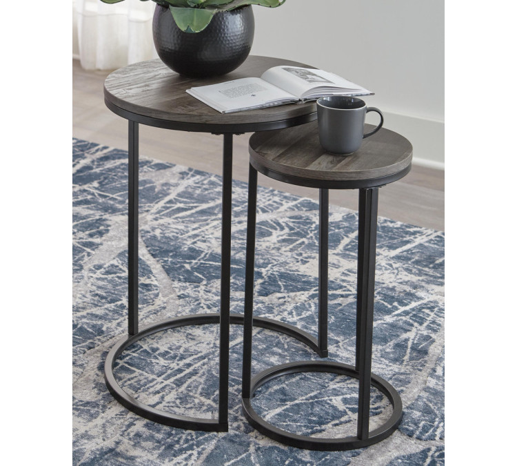 Briarsboro Accent Table (Set of 2) - Black/Gray