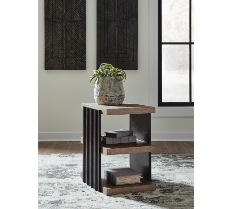 Rylandyn End Table - Black/Light Brown