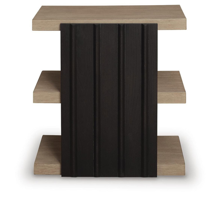 Rylandyn End Table - Black/Light Brown