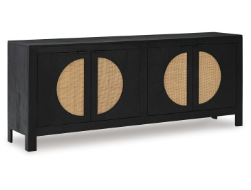Cliffiings Accent Cabinet - Black/Natural