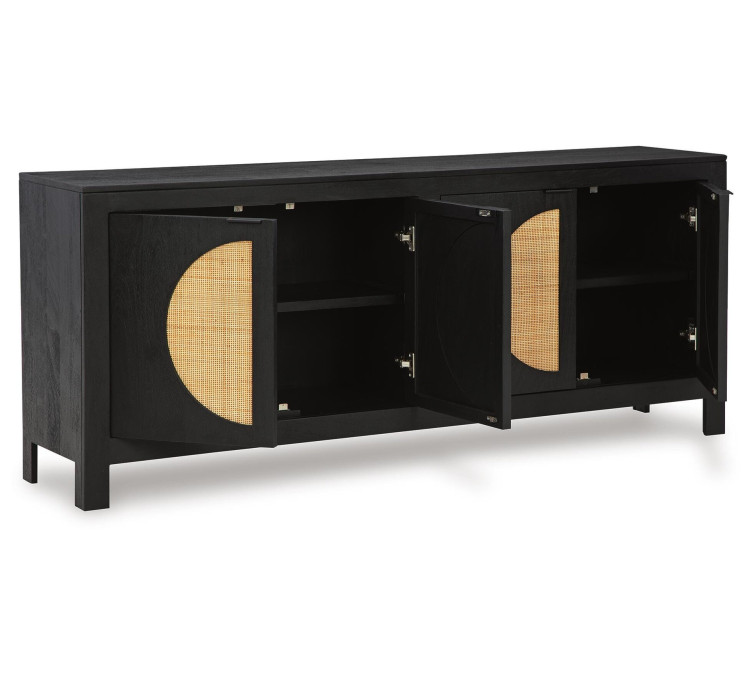 Cliffiings Accent Cabinet - Black/Natural