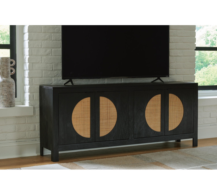 Cliffiings Accent Cabinet - Black/Natural