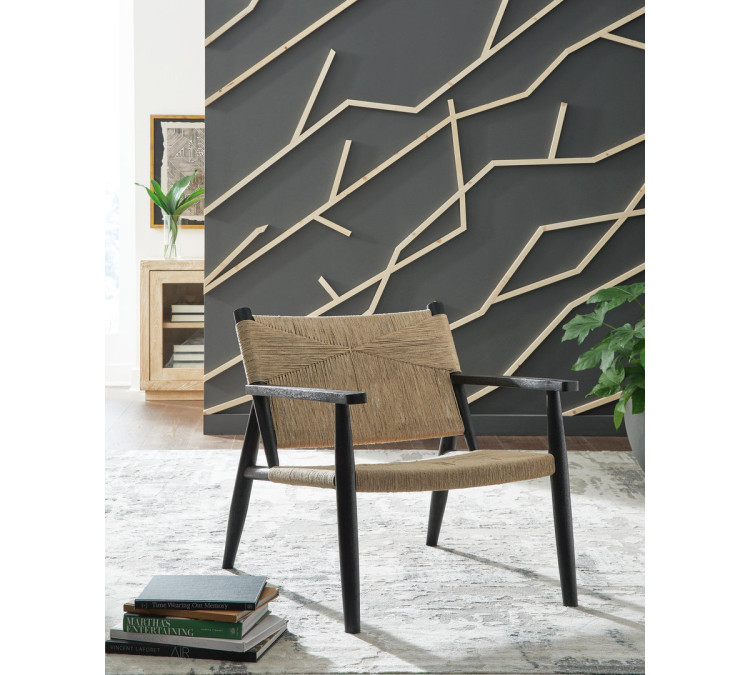 Halfmore Accent Chair - Black/Natural