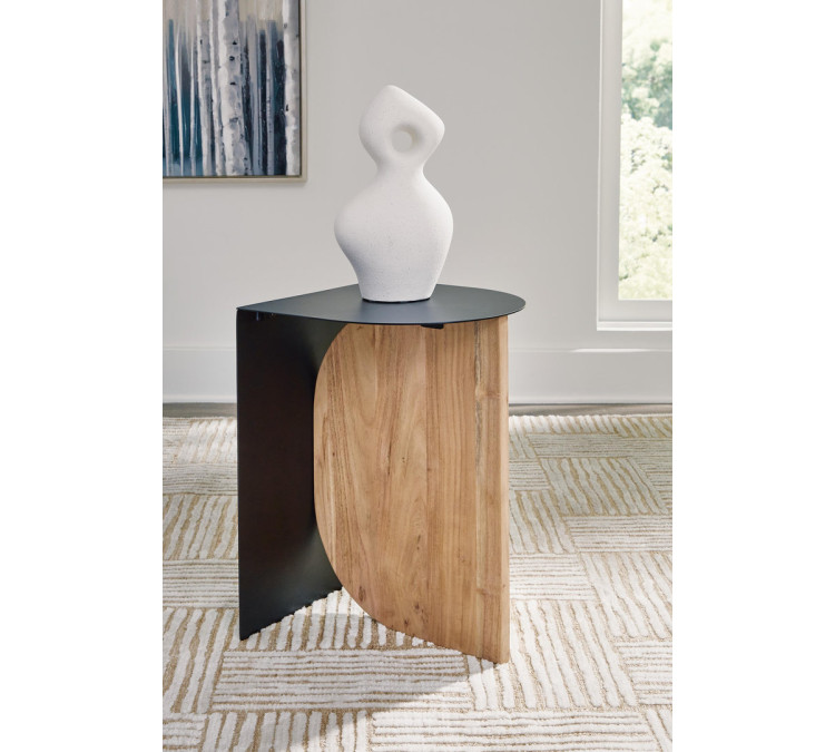 Ladgate Accent Table - Black/Natural