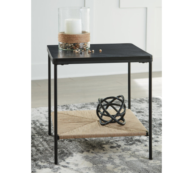 Minrich Accent Table - Black/Natural