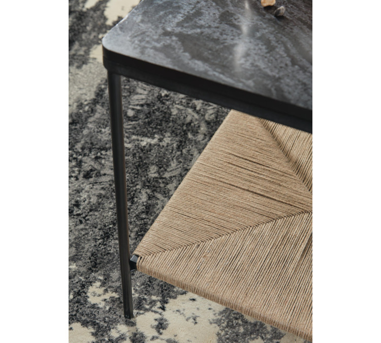 Minrich Accent Table - Black/Natural
