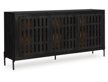 Vallisburg Accent Cabinet - Black/Natural