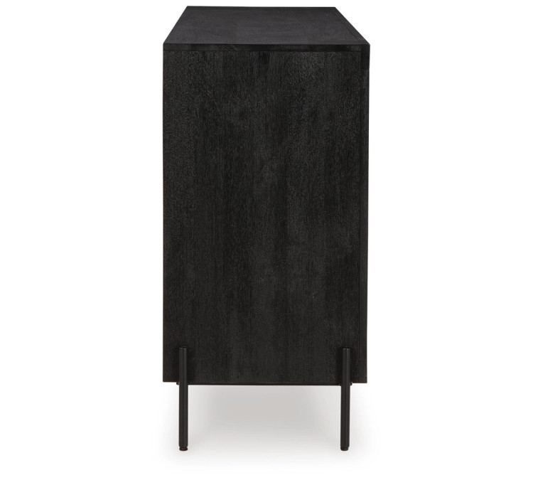 Vallisburg Accent Cabinet - Black/Natural