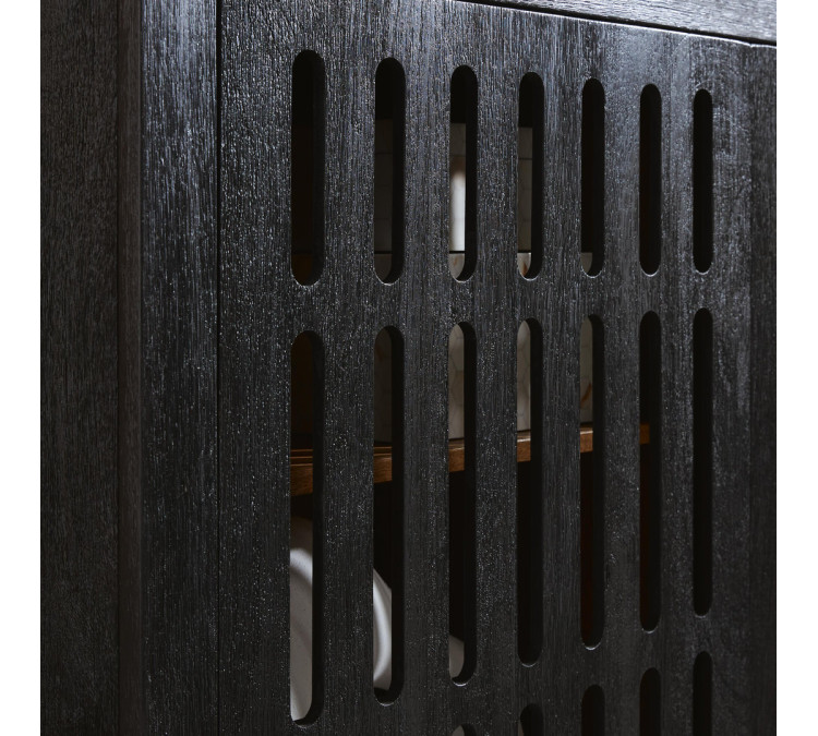 Vallisburg Accent Cabinet - Black/Natural