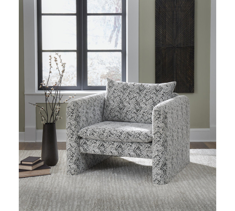 Kenbell Accent Chair - Black/White