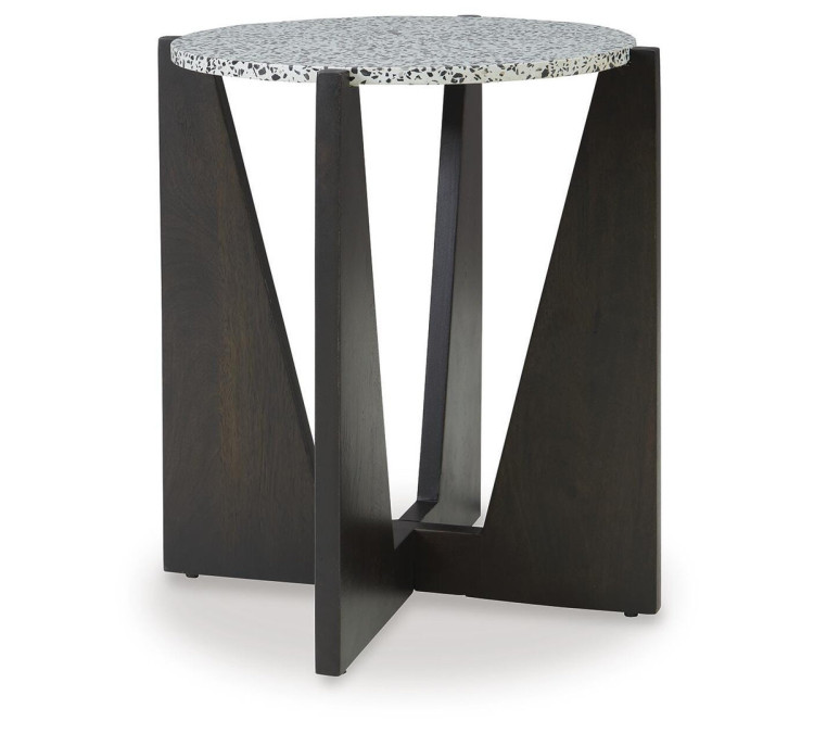Tellrich Accent Table - Black/White