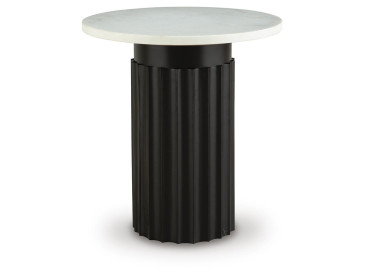 Wainstone Accent Table - Black/White
