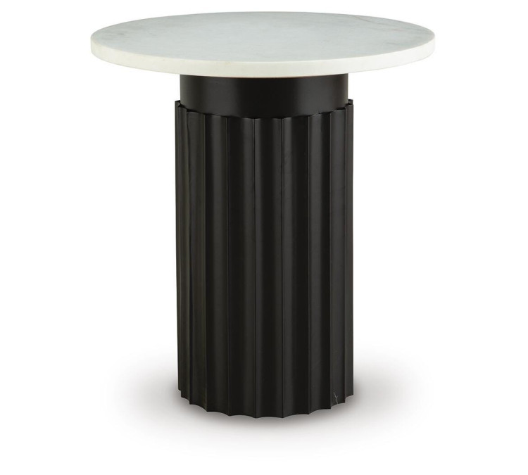 Wainstone Accent Table - Black/White
