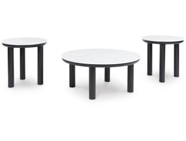 Xandrum Table (Set of 3) - Black/White