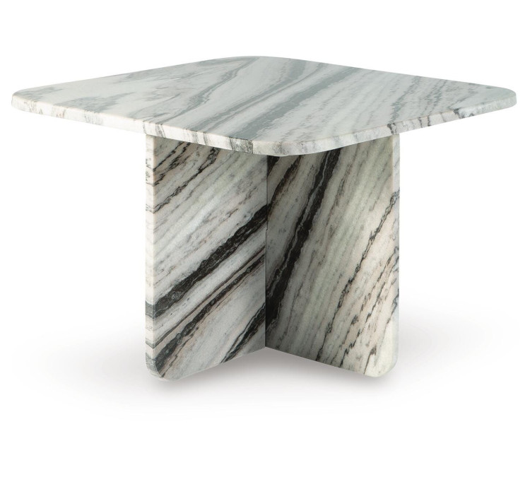 Baretton Accent Coffee Table - Black/White/Taupe