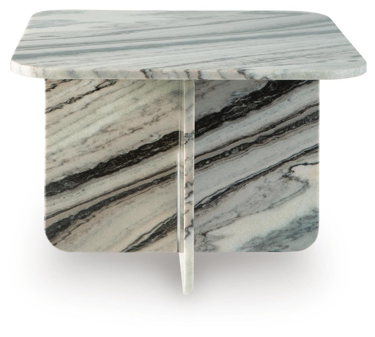 Baretton Accent Coffee Table - Black/White/Taupe