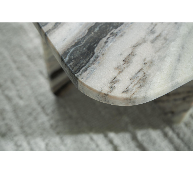 Baretton Accent Coffee Table - Black/White/Taupe