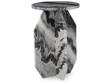 Wrenlane Accent Table - Black/White/Taupe