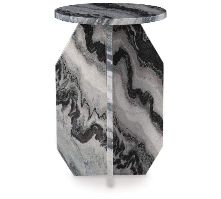 Wrenlane Accent Table - Black/White/Taupe