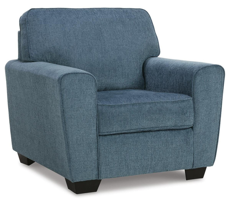 Cashton Chair and Ottoman - Blue