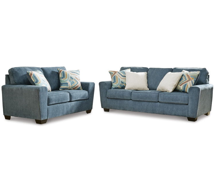 Cashton Sofa and Loveseat - Blue