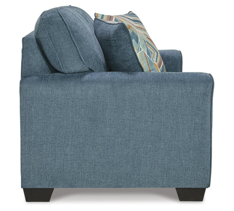 Cashton Sofa, Loveseat, Chair and Ottoman - Blue