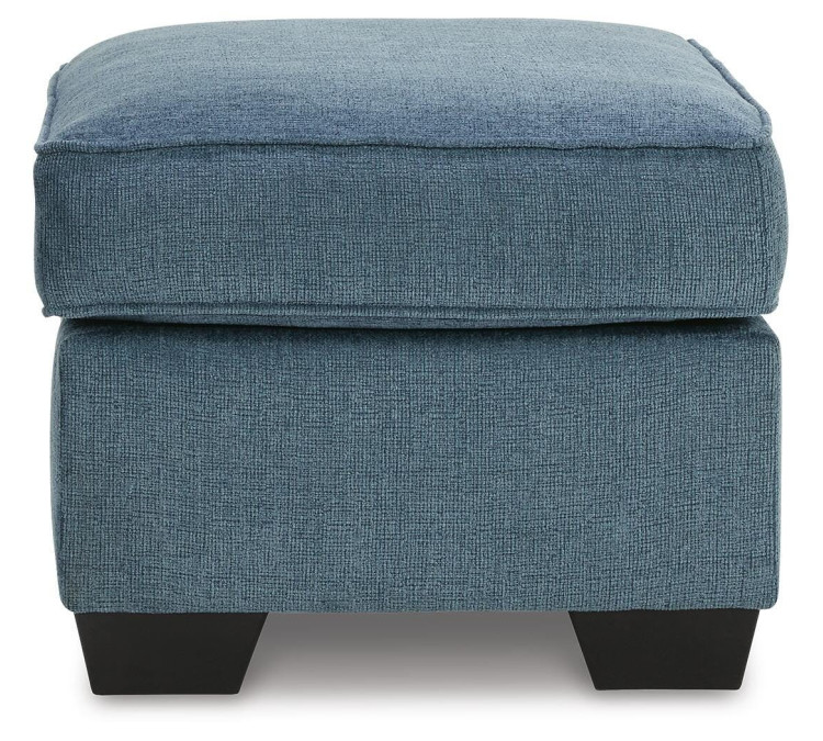 Cashton Sofa, Loveseat, Chair and Ottoman - Blue