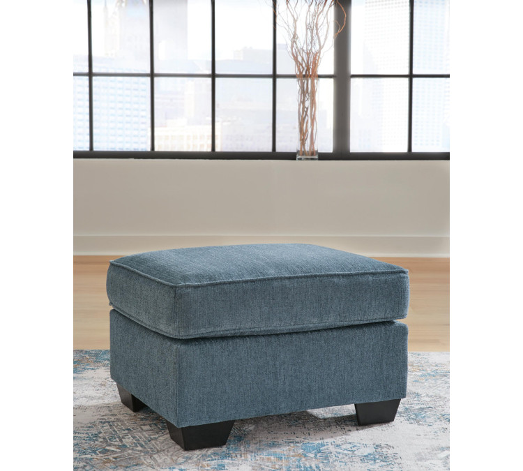 Cashton Sofa, Loveseat, Chair and Ottoman - Blue