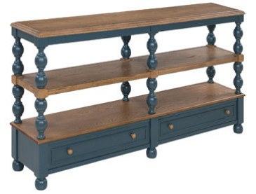 Finnworth Console Sofa Table - Blue/Brown