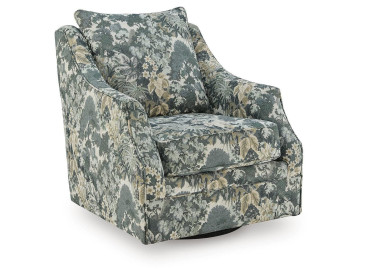 Gubbins Swivel Accent Chair - Blue/Green/Yellow