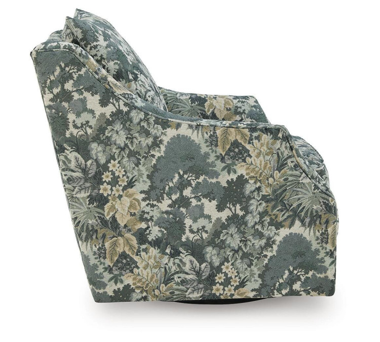 Gubbins Swivel Accent Chair - Blue/Green/Yellow