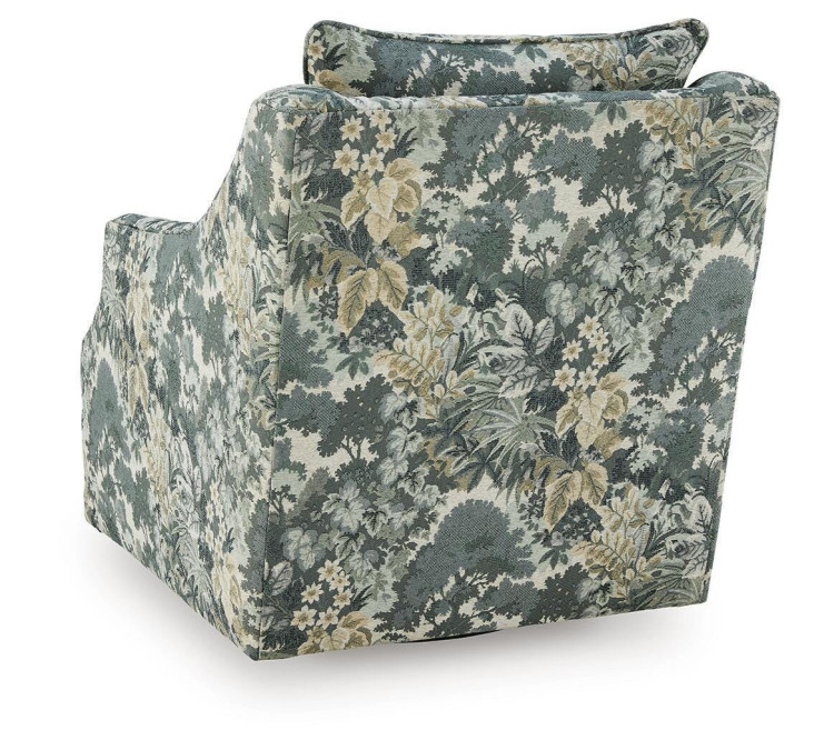 Gubbins Swivel Accent Chair - Blue/Green/Yellow