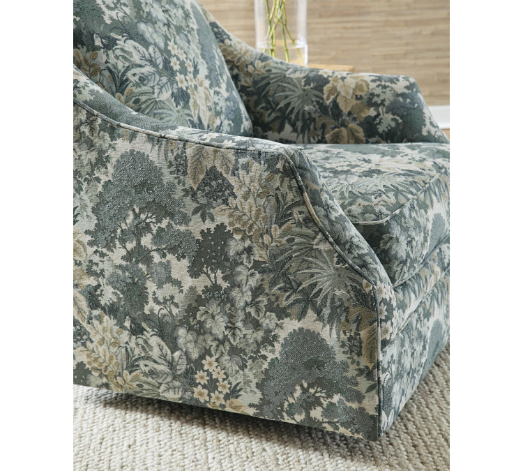 Gubbins Swivel Accent Chair - Blue/Green/Yellow