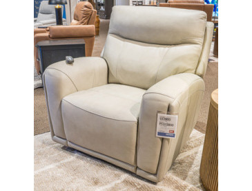 Bosara Power AutoGlide Recliner with Audio System - Bone