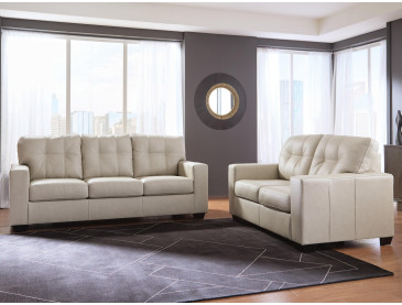 Santorine Sofa and Loveseat - Bone