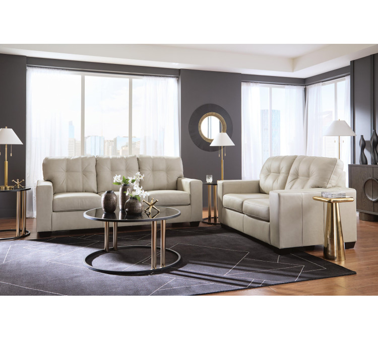 Santorine Sofa and Loveseat - Bone