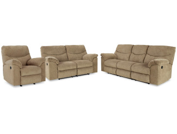 Alphons Sofa, Loveseat and Recliner - Briar