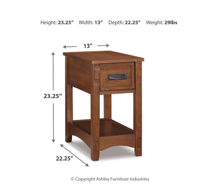 Breegin Chairside End Table - Brown