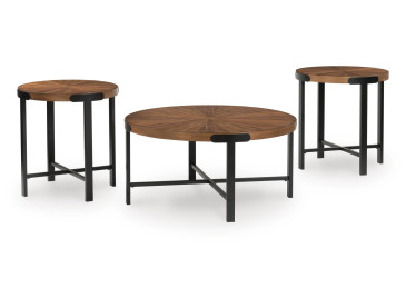 Crosstrail Table (Set of 3) - Brown