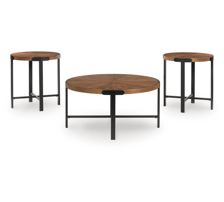Crosstrail Table (Set of 3) - Brown