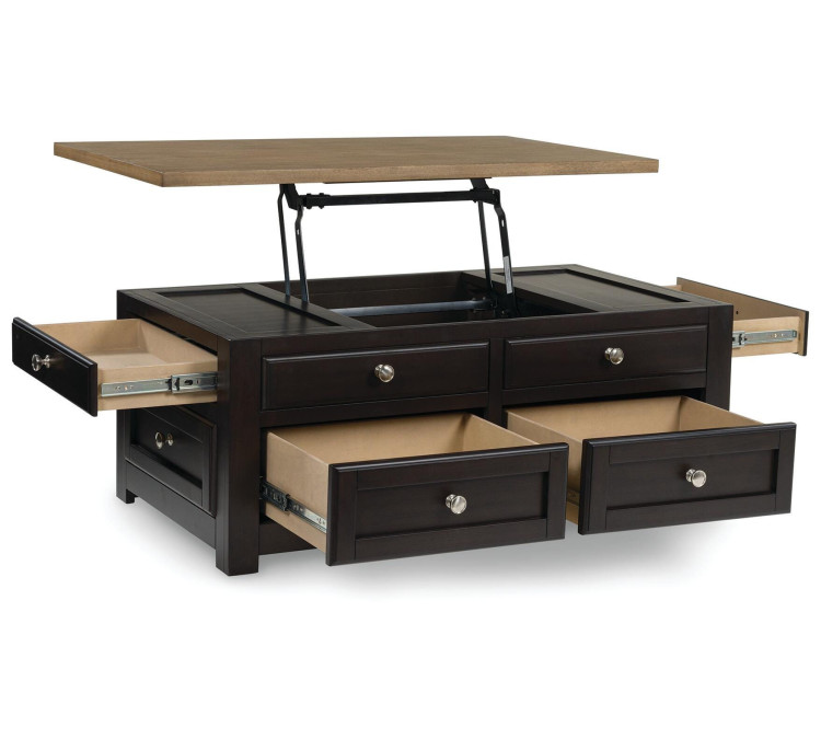 Drazmine Lift-Top Coffee Table - Brown