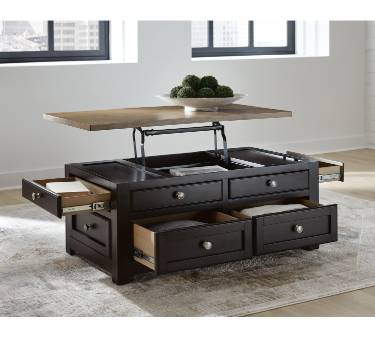 Drazmine Lift-Top Coffee Table - Brown