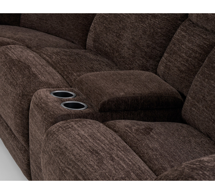Gatlin Dual/Power Fabric 6/Piece Modular Reclining Sectional - Brown