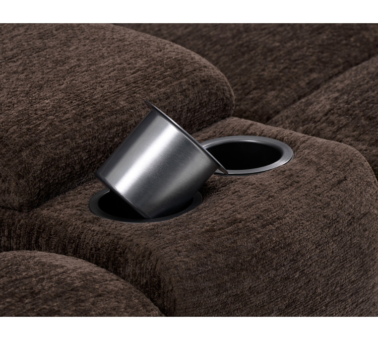 Gatlin Dual/Power Fabric 6/Piece Modular Reclining Sectional - Brown