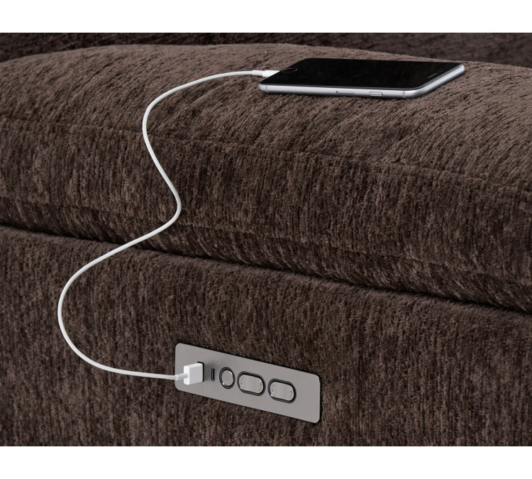 Gatlin Dual/Power Reclining, Fabric - Brown
